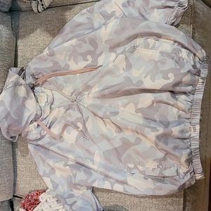 Camo designed half zip up windbreaker from Forever 21